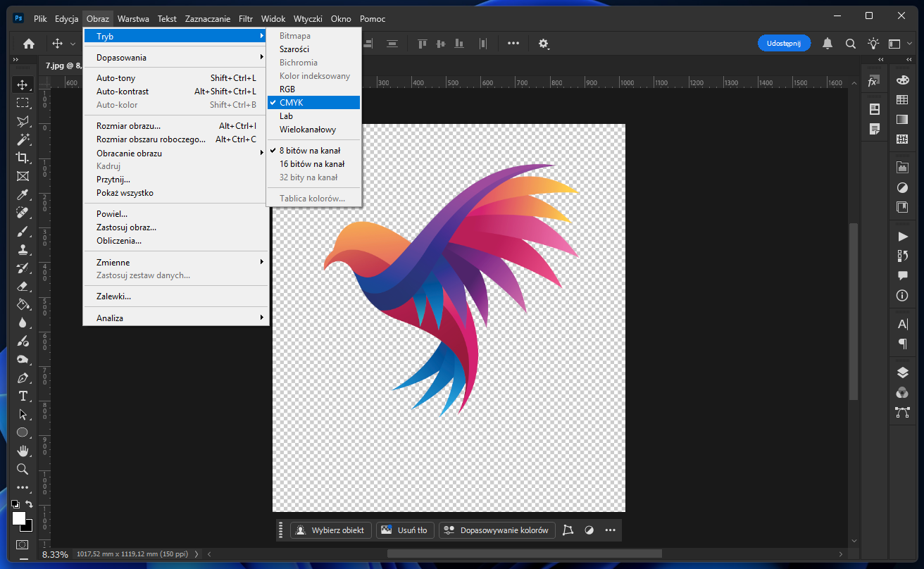 Przygotowanie pliku w Photoshopie z kolorem białym