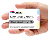 Laminowane karty stałego klienta i rabatowe