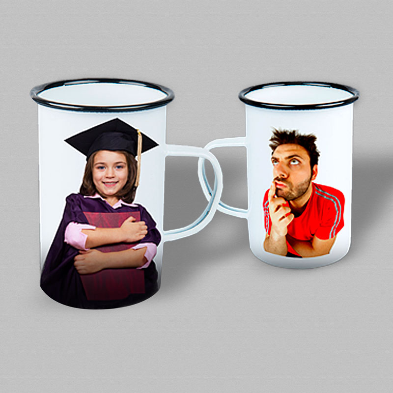 Kubek emaliowany duży