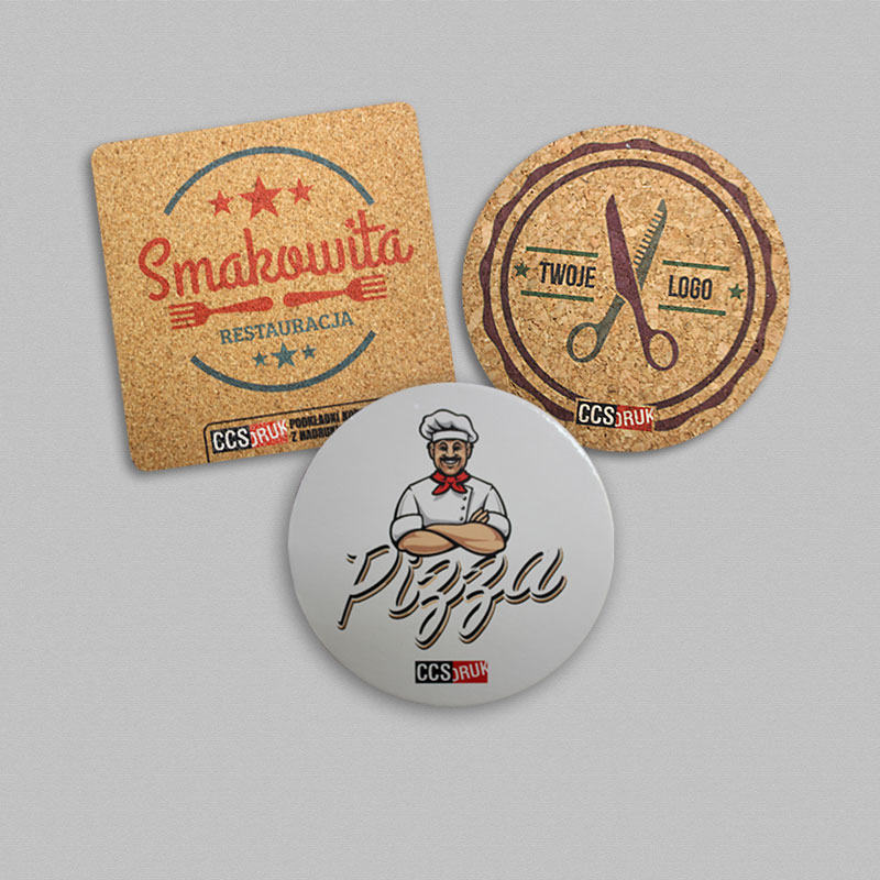 Podkładki korkowe drukowane