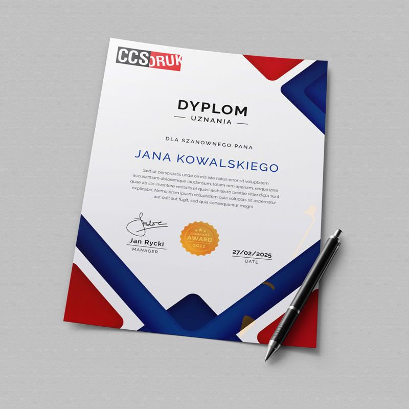 Duplomy i certyfikaty z personalizacją