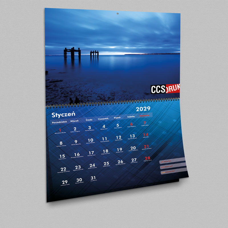 Kalendarz ścienny A2