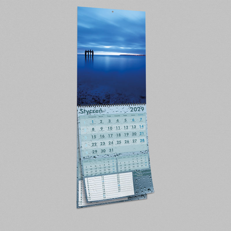 Kalendarz ścienny 30 x 84 cm